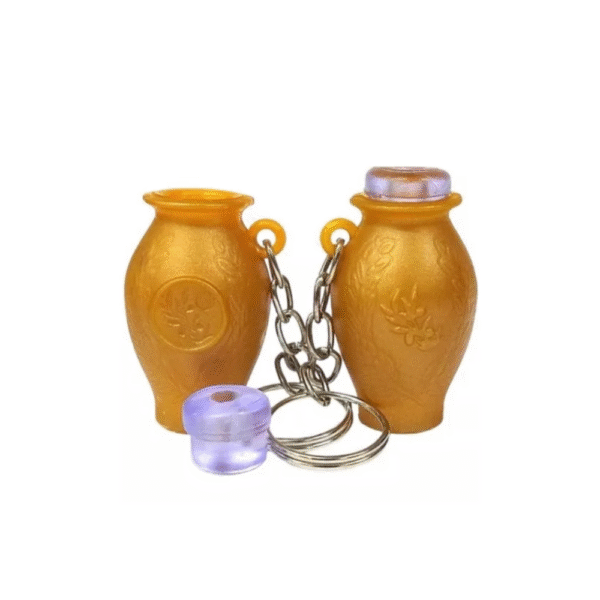 Kit Chaveiro Botija Para óleo de Unção Óleo - Cor Dourada (48 peças)