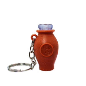 Kit Chaveiro botija azeite para óleo ungido c/ 48 unidades marrom