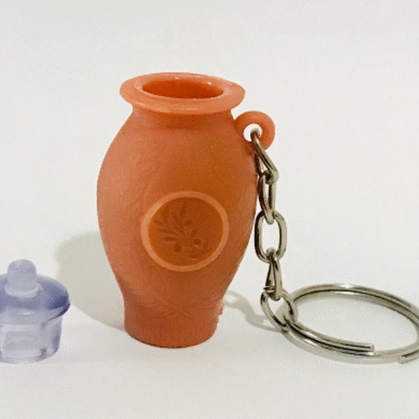 Kit Chaveiro botija azeite para óleo ungido c/ 48 unidades marrom - Imagem 6